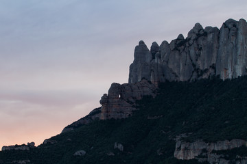 Obraz premium Montserrat mountain at nightfall