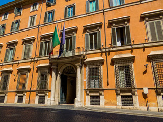 Fototapeta na wymiar View of Palazzo Giustiniani in Rome, Italy