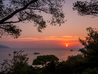 Sunset on the Elba Island, Italy