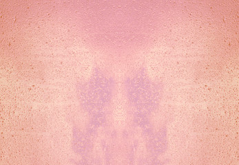 Abstract delicate pink and lilac background. Rain drops on mosquito net