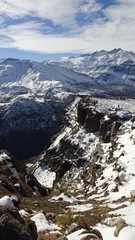 Cajon del Maipo, Farellones and Mirador de los Condores in the Cordillera de los Andes, Santiago de Chile, Chile