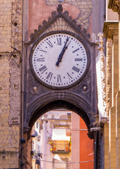 Fototapeta na wymiar Arch of Sant'Eligio, Naples, Italy