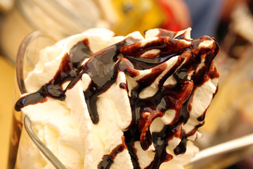 panna montata e cioccolato fuso