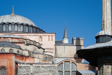 Fototapeta na wymiar Detail of Hagia Sophia in Istanbul, Turkey
