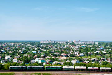 In summer the train goes to a small beautiful city of Gomel in Belarus.