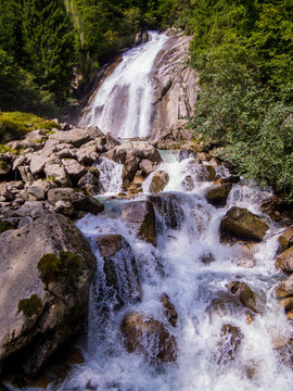 Amola Waterfalls (Italian: Cascate d'Amola), Val Nambrone, Trentino-Alto Adige, Dolomites, north Italy