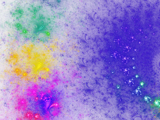 blue abstract fractal background 3d rendering illustration