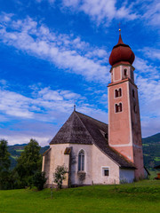 Naklejka premium Church of Sant'Osvaldo (St. Oswald), Castelrotto (Kastelruth), Dolomites, north Italy