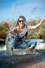 Fototapeta premium Beautiful girl outdoors
