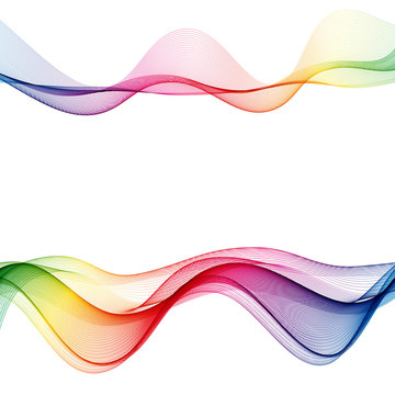 set of abstract colorful waves © Nikolas
