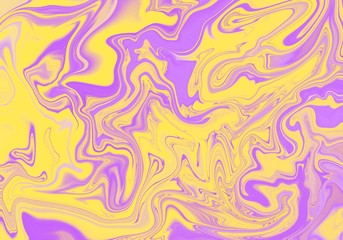 Liquid art concept, close-up. Abstract background made with fluid art technique. Neon colored abstract background. Color of the year 2019. Trend concept. Trendy colorful backdrop with copy space