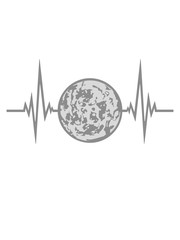 puls herzschlag frequenz halbmond untergang mond planet zwergplanet trabant nacht leuchten krater rund kreis weltall welt himmel scheinen clipart design © Style-o-Mat-Design