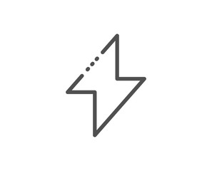 Energy line icon. Thunderbolt sign. Electric power symbol. Quality design element. Linear style energy icon. Editable stroke. Vector