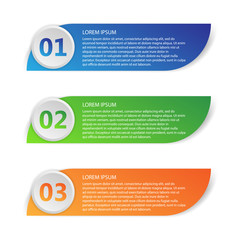 Vector template with text. A set of informative tapes. Infographics template for business.