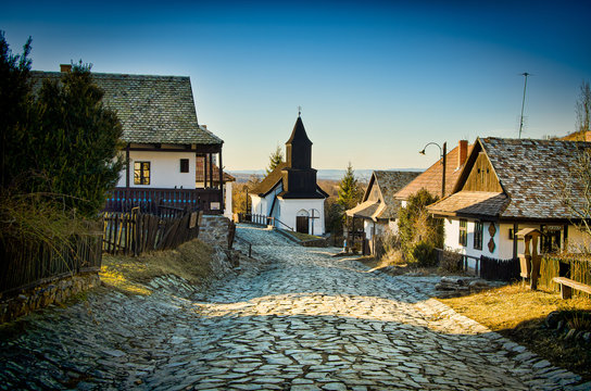 Church in small Hungarian village Holloko, Hungary