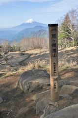雁ヶ腹摺山の山頂より富士山