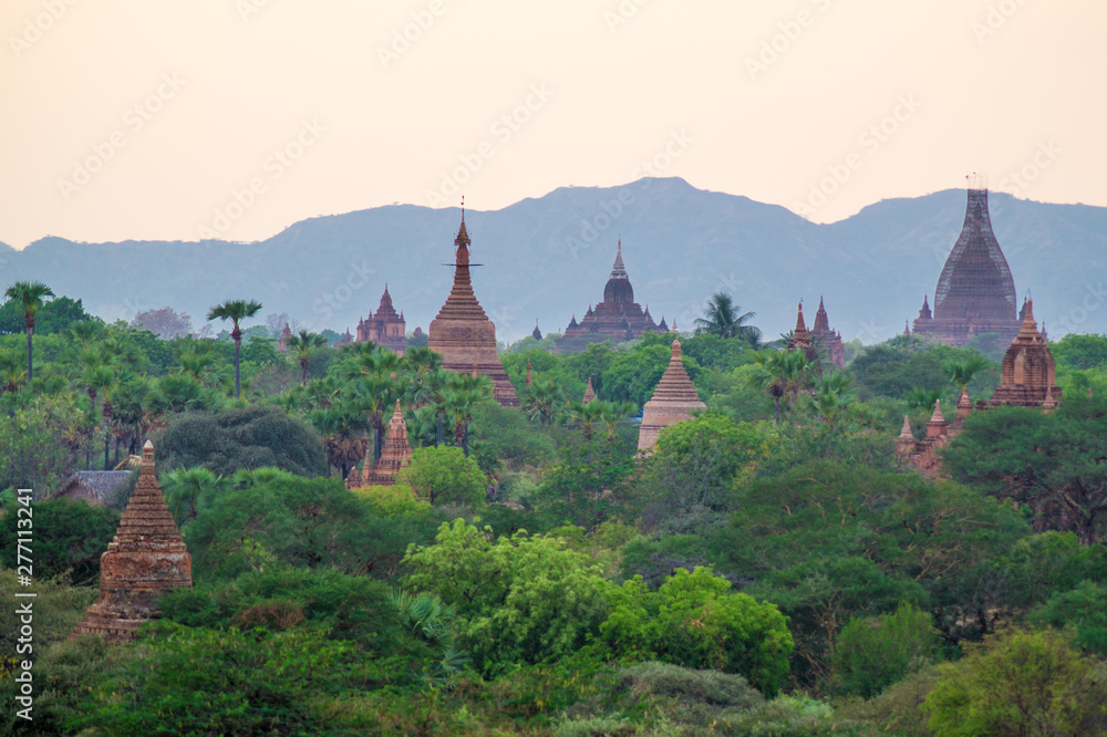 Wall mural buddhist temples in bagan myanmar