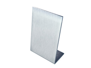 Metal - silver table stand display on white background. 3d rendering