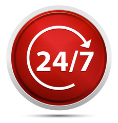 24/7 rotate arrow icon Promo Red Round Button