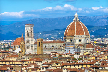Fototapeta premium Campanile Dome Duomo Cathedral Florence Tuscany Italy