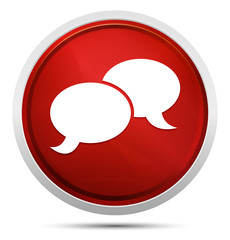 Chat icon Promo Red Round Button