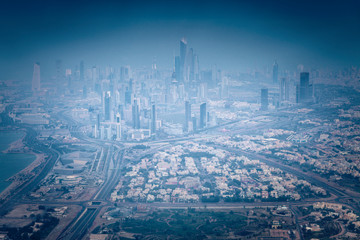 Fototapeta premium Aerial panorama of Kuwait City