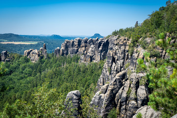 rock formations in Saxon Switzerland Germany