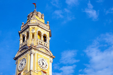 Fototapeta na wymiar Clock tower in Oradea