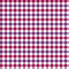 Red and Violet Gingham pattern. Texture from rhombus/squares for - plaid, tablecloths, clothes, shirts, dresses, paper, bedding, blankets, quilts and other textile products. Vector illustration EPS 10