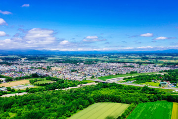 Obraz premium 十勝の空撮