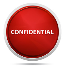 Confidential Promo Red Round Button