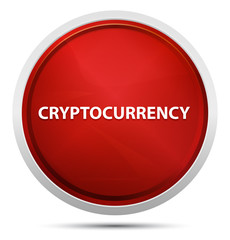 Cryptocurrency Promo Red Round Button