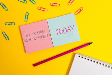 Handwriting text Do You Know Your Customers question. Conceptual photo asking to identify a...