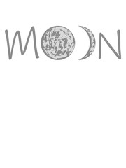 moon mond phasen halbmond vollmond sichelmond planet zwergplanet trabant nacht leuchten krater rund kreis weltall welt himmel scheinen clipart design © Style-o-Mat-Design