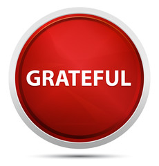 Grateful Promo Red Round Button