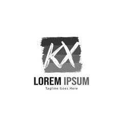 Fototapeta premium Initial KX logo template with modern frame. Minimalist KX letter logo vector illustration
