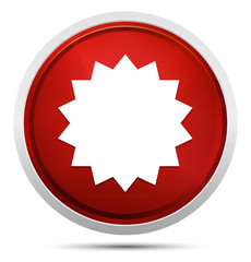 Star badge icon Promo Red Round Button