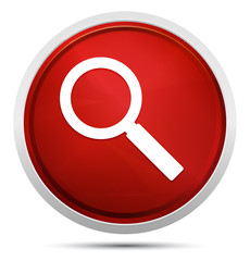 Magnifying glass icon Promo Red Round Button
