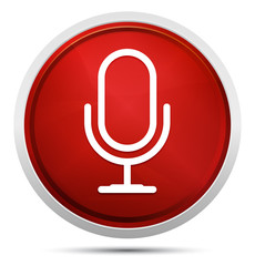 Microphone icon Promo Red Round Button