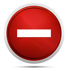 Minus icon Promo Red Round Button