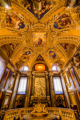 Fototapeta na wymiar Golden Baptistry Ceiling Santa Maria Maggiore Rome Italy