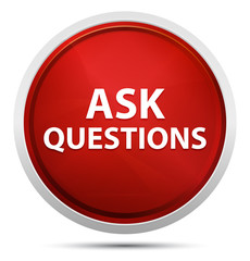 Ask Questions Promo Red Round Button