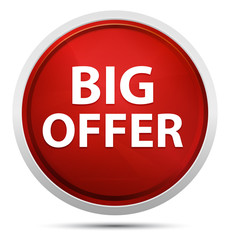 Big Offer Promo Red Round Button