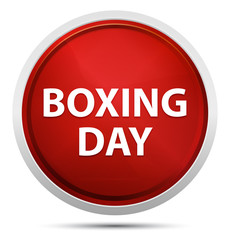 Boxing Day Promo Red Round Button