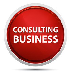 Consulting Business Promo Red Round Button