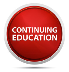 Continuing Education Promo Red Round Button