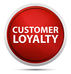 Customer Loyalty Promo Red Round Button