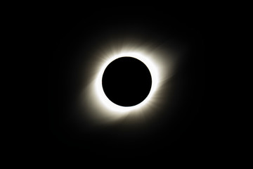 The Solar Corona atmosphere layer during Total Solar Eclipse Chile 2019, amazing view of the Sun...