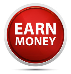 Earn Money Promo Red Round Button