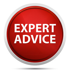 Expert Advice Promo Red Round Button